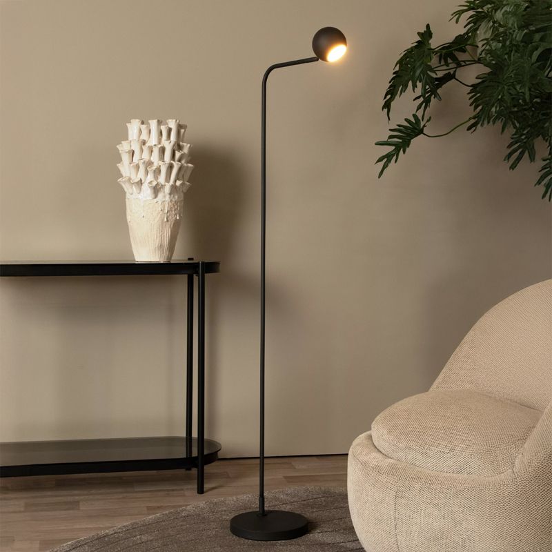 Fekete fém újratölthető állólámpa, Comet, 3 W, 2700 K LED, kosketushimmentimellä