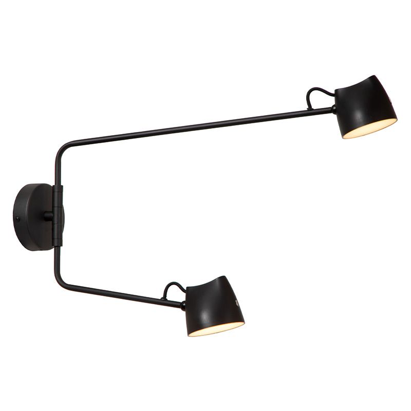 Fekete fém újratölthető fali lámpa, Milne, 6 W, 2700 K LED, kosketushimmentimellä