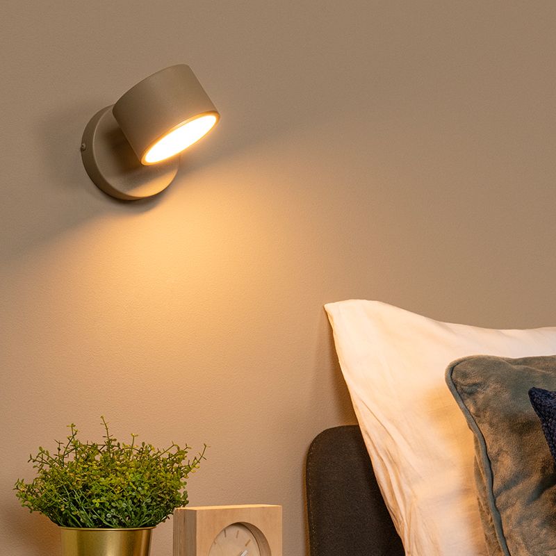 Taupe fém fali lámpa, Gian, 9 W, 2700 K LED Taupe fém fali lámpa, Gian, 9 W, 2700 K LED
