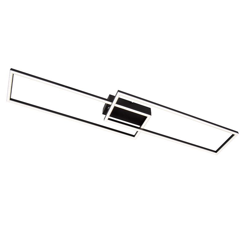 Fekete alumínium plafon lámpa, Arianne, 23 W, white switch LED