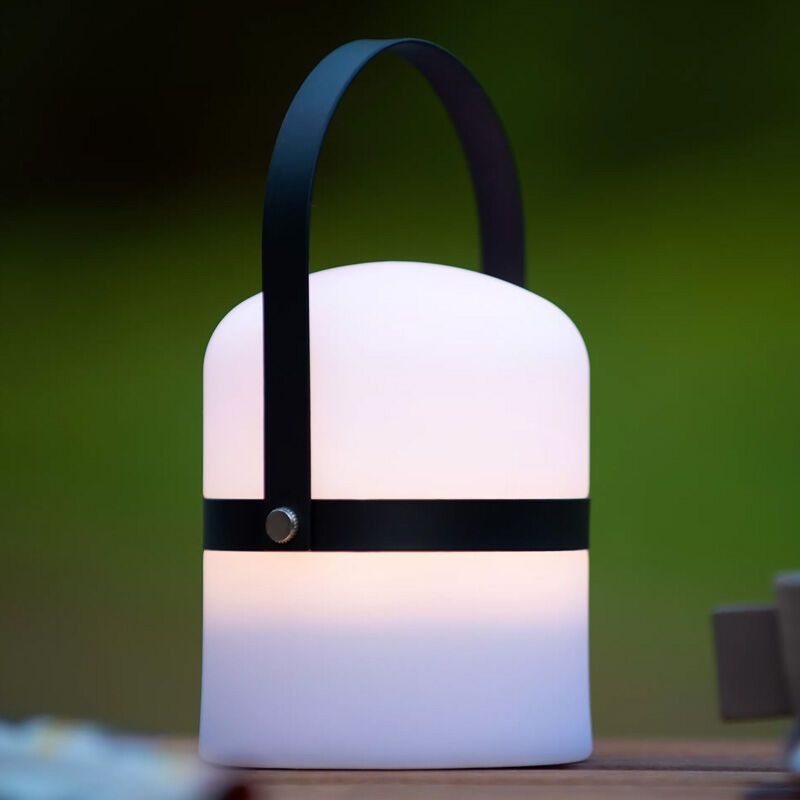 Fehér műanyag kültéri asztali lámpa, Little Joe, 3 W, 2700 K LED, IP44, kapcsolóval