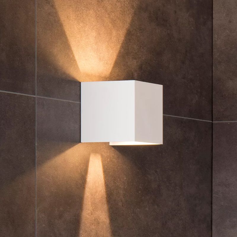 Fehér fém fel le fali lámpa, Axi, 6 W, 2700 K LED, IP54