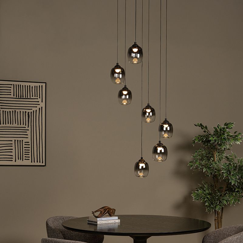 Szürke üveg függőlámpa, Tamino, 7 W, 3000 K LED Szürke üveg függőlámpa, Tamino, 7 W, 3000 K LED