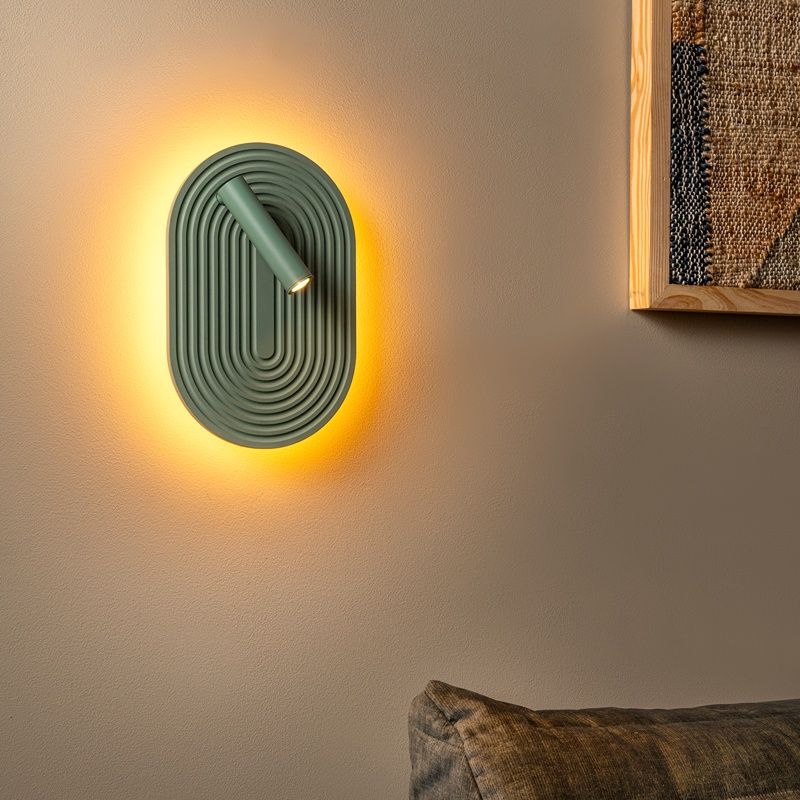 Zöld fa fali lámpa, Carmino, 9,8 W, 2700 K LED, kapcsolóval Zöld fa fali lámpa, Carmino, 9,8 W, 2700 K LED, kapcsolóval