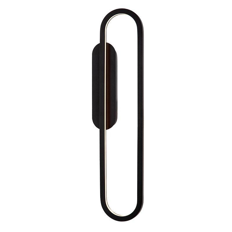 Fekete alumínium fali lámpa, Thelma, 22 W, dim to warm LED