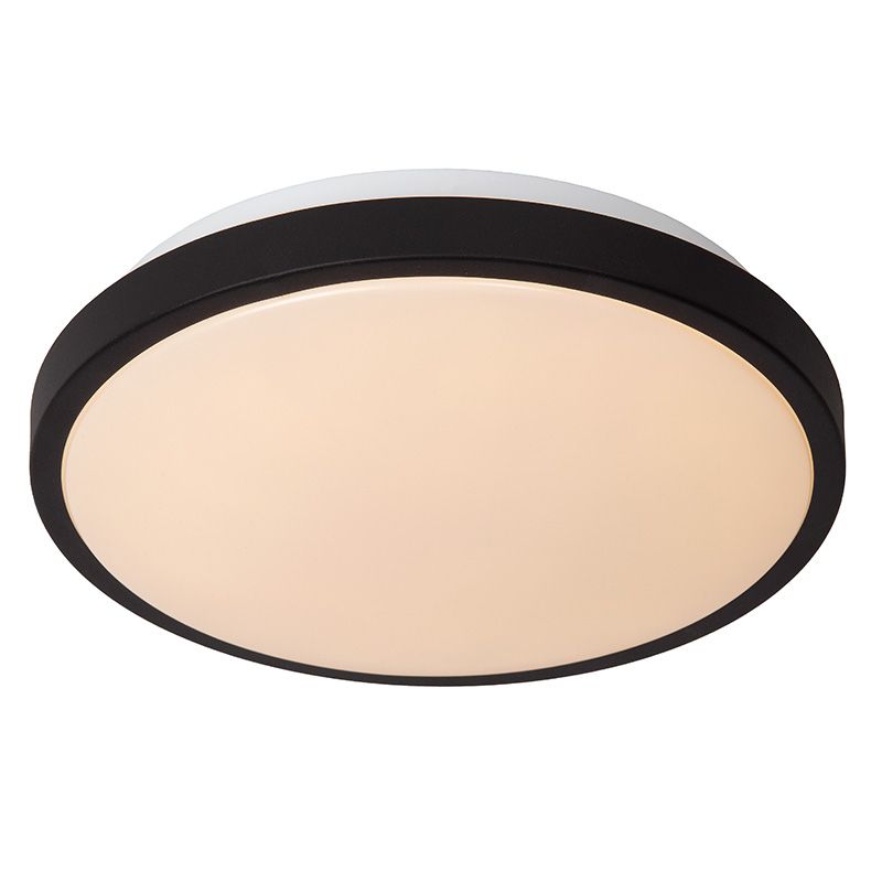 Fekete akril fürdőszoba mennyezeti lámpa, Dasher, 12 W, 2700 K LED, IP44
