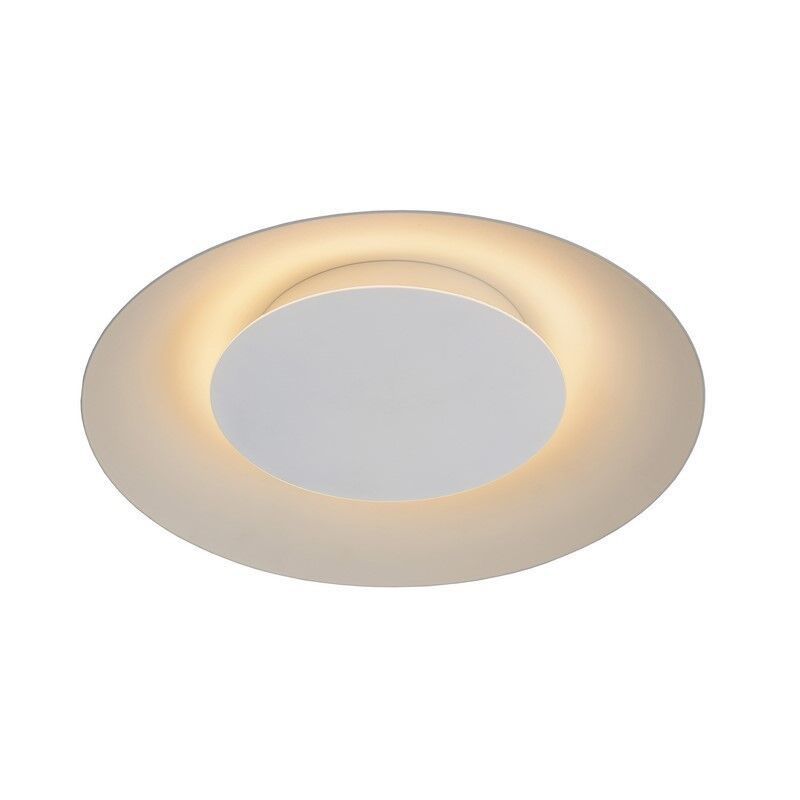Fehér fém plafon lámpa, Foskal, 12 W, 2700 K LED