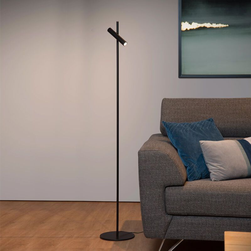 Fekete alumínium álló olvasólámpa, Philon, 4,5 W, 3000 K LED, kosketushimmentimellä