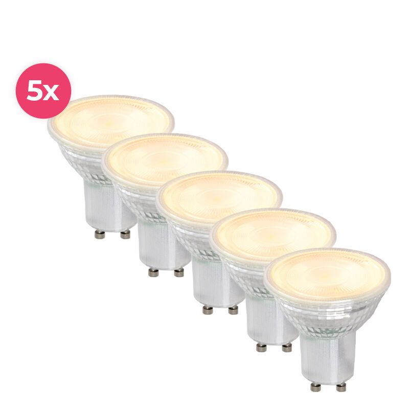 Szabályozható, átlátszó GU10 LED lámpa Antonie, 5W, meleg fehér