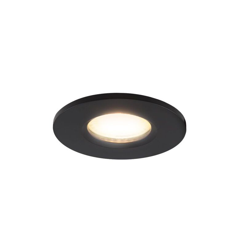 Fekete alumínium mini beépíthető spotlámpa, Philomena, 3,4 W, 2700 K LED, IP44 Fekete alumínium mini beépíthető spotlámpa, Philomena, 3,4 W, 2700 K LED, IP44