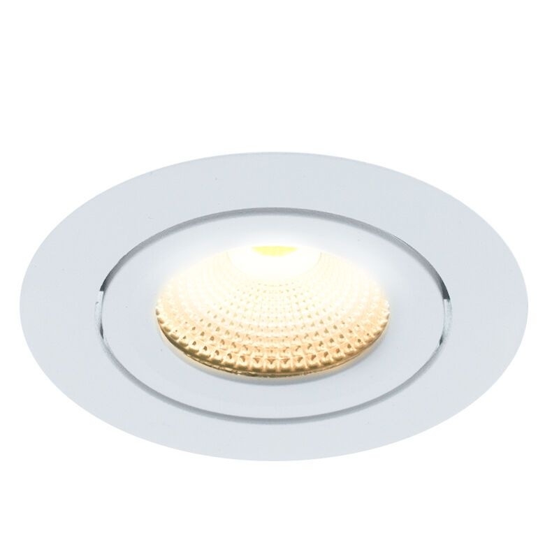 Fehér alumínium beépíthető spotlámpa, Wimke, 5 W, 2700 K LED, IP44