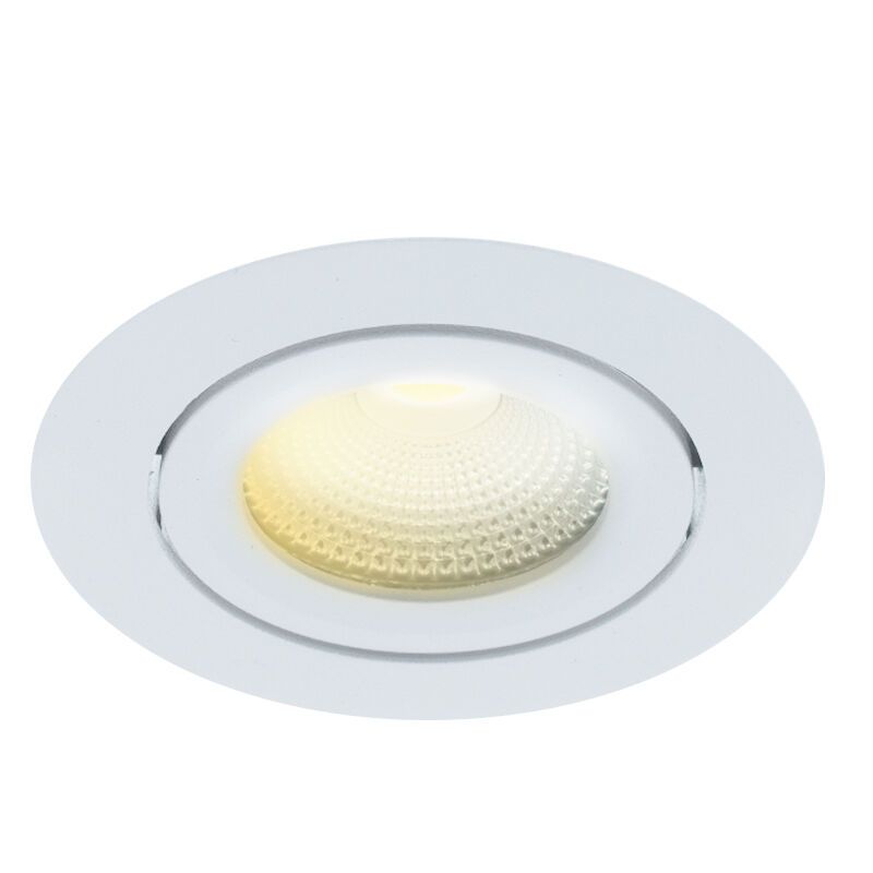 Fehér alumínium beépíthető spotlámpa, Wimke, 5 W, dim to warm LED, IP44