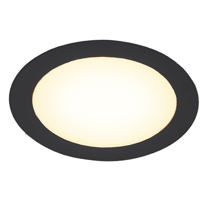 Fekete alumínium mélysugárzó, Umbriel, 6 W, 3000 K LED, IP44