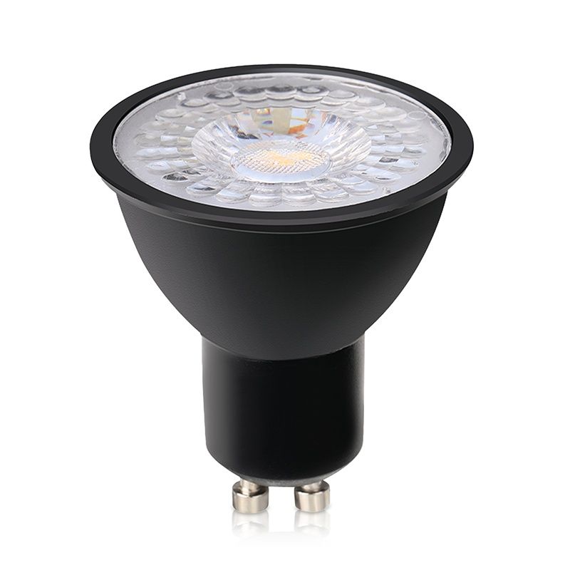 Szabályozható fényerejű GU10 LED lámpa Antonie, fekete, 3W, 3000K