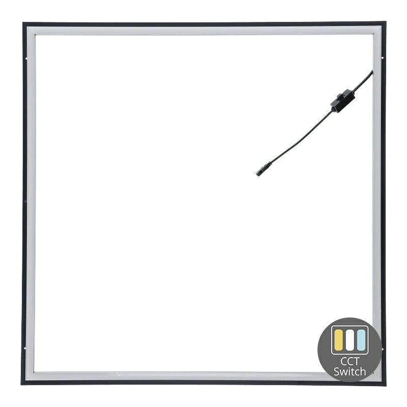 LED keretpanel 60x60 - 37W - fehér kapcsolóval - UGR<21 - élvilágítással