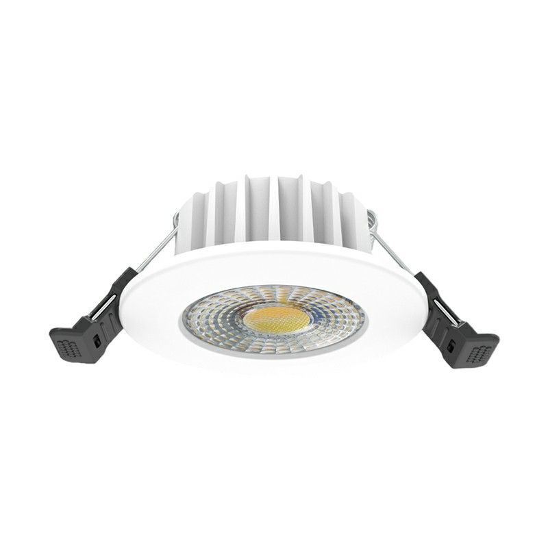 Fehér alumínium mennyezeti lámpa, Hobie, 6W, fehér kapcsológombos LED, IP65