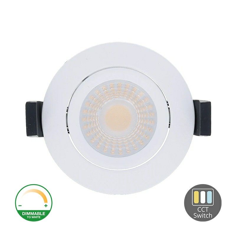 Fehér alumínium mennyezeti lámpa, Maite, 7W, fehér LED kapcsoló, IP65