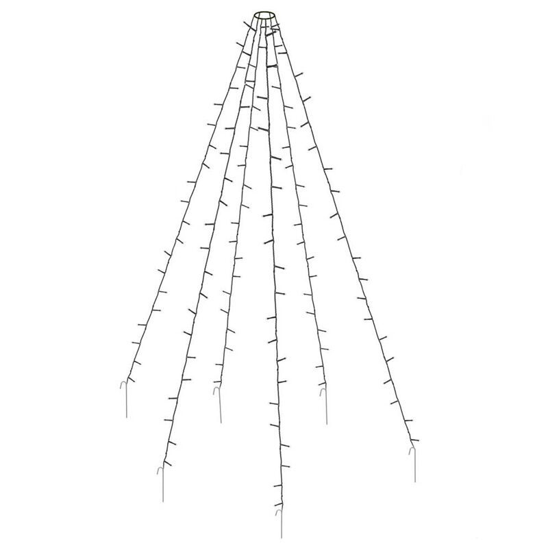 Kültéri zászlórúdvilágítás, 192 LED, 6 db 2 m-es szál, árboc nélkül Kültéri zászlórúdvilágítás, 192 LED, 6 db 2 m-es szál, árboc nélkül
