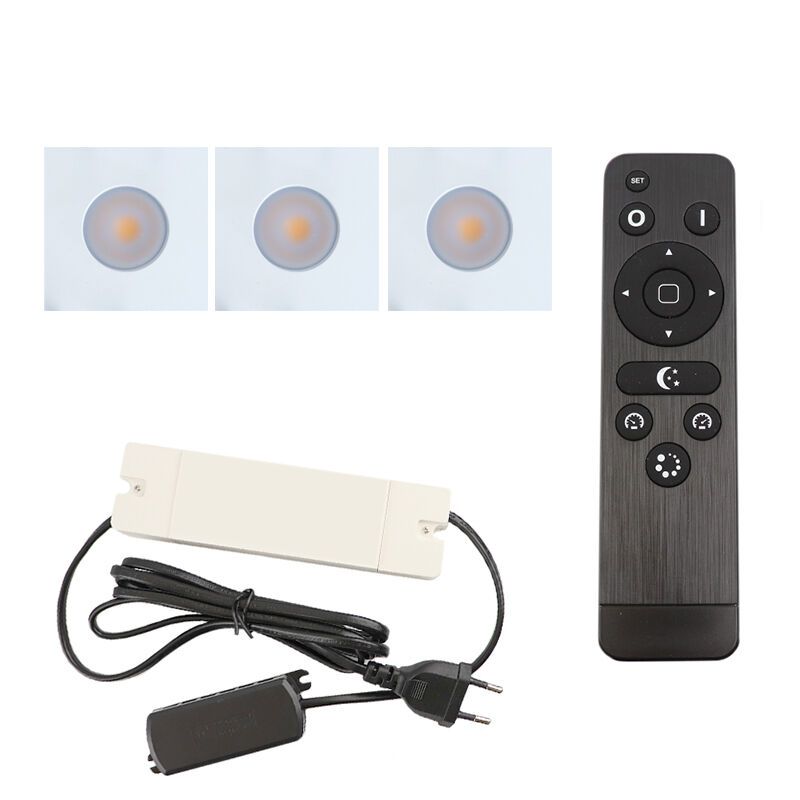 Alumínium terasz beépíthető spotlámpa fehér, Dico, 9 W, 2700 K LED, IP65, távirányítóval