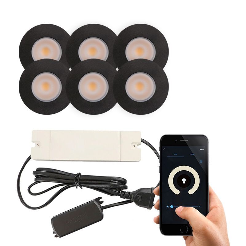 Alumínium terasz beépíthető spotlámpa fekete, Dico, 3 W, 2700 K LED, IP65