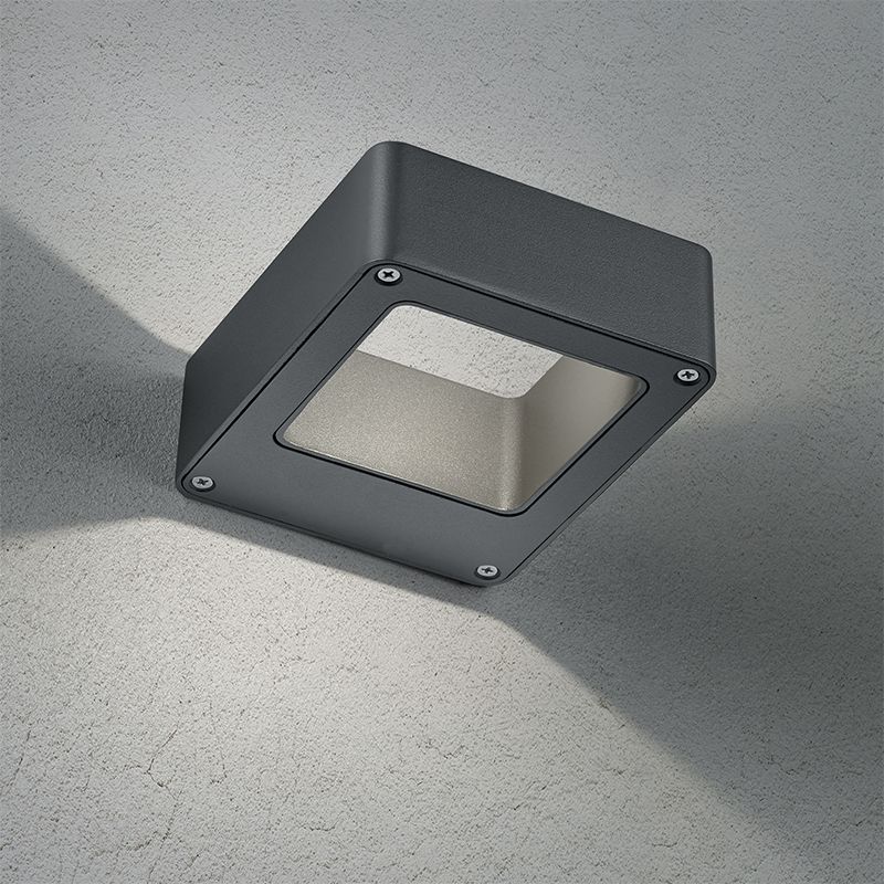 Antracit alumínium kültéri lámpa, Norton, 4,5 W, 3000 K LED, IP54