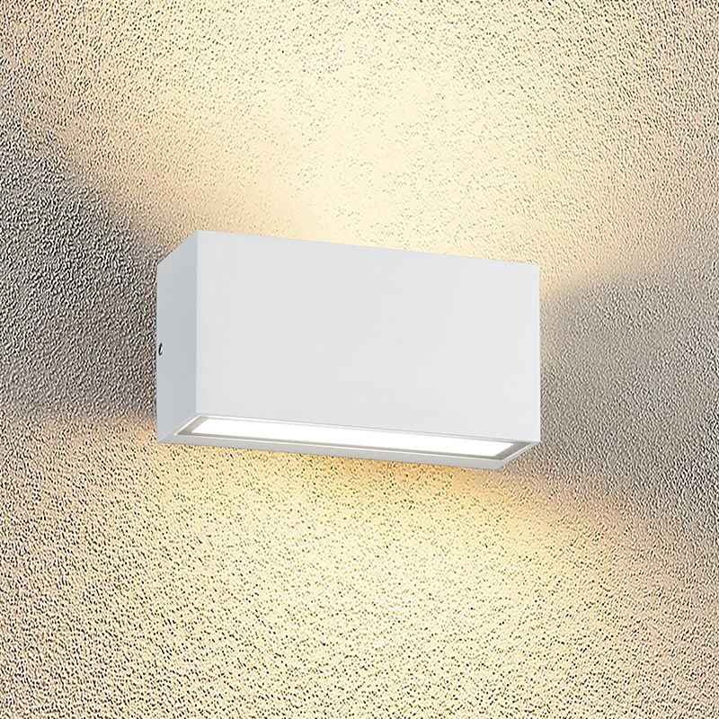 Fehér alumínium kültéri lámpa, Seby, 10 W, 3000 K LED, IP65
