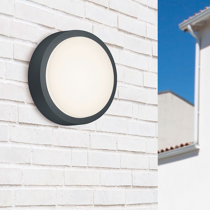 Antracit alumínium kültéri lámpa, Eva, 8,5 W, 3000 K LED, IP54