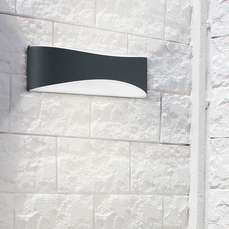 Fekete alumínium kültéri lámpa, Bernadina, 9 W, 3000 K LED, IP65