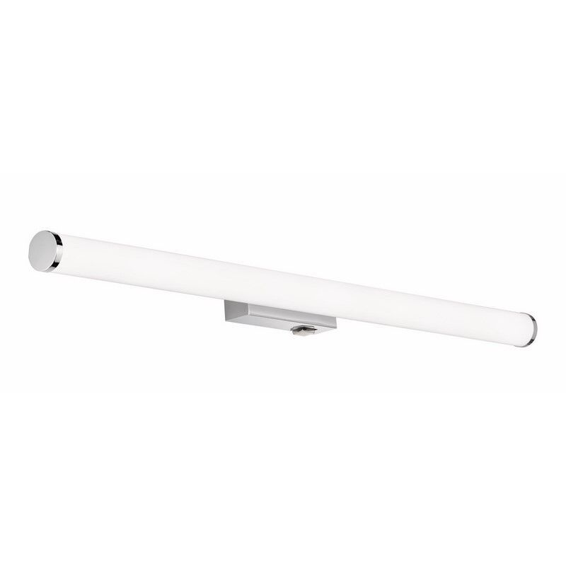 Króm műanyag tükör világítás, Staby, 8,6 W, 3000 K LED, IP44, kapcsolóval