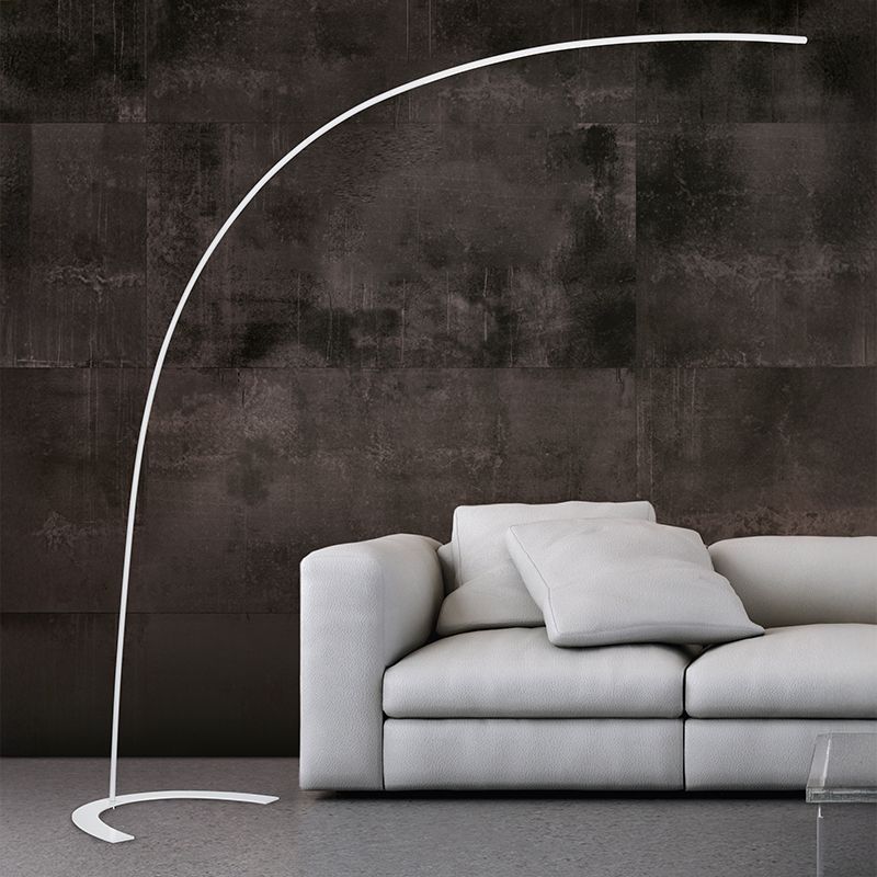 Fehér fém ívlámpa, Libro, 18 W, 3000 K LED, kapcsolóval