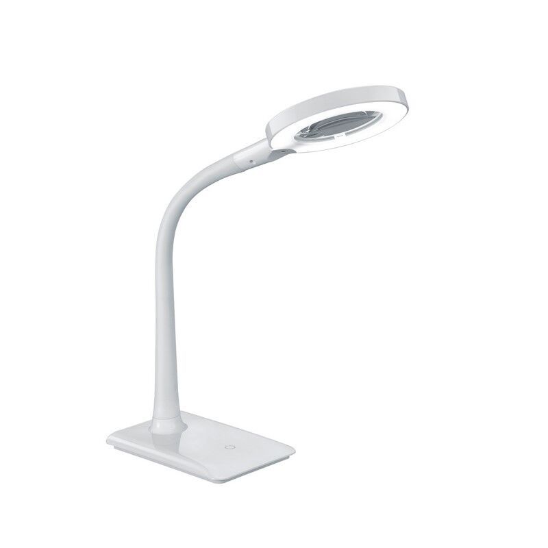 Fehér műanyag íróasztal lámpa, Ulyssae, 5 W, 3500 K LED, kapcsolóval