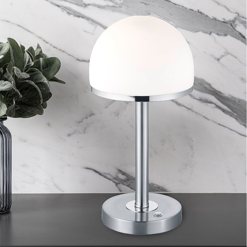 Nikkel fém asztali lámpa, Willem, 4 W, 3000 K LED, kapcsolóval