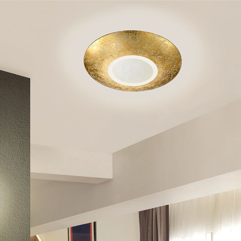 Arany üveg plafon lámpa, Wilke, 12 W, 3000 K LED