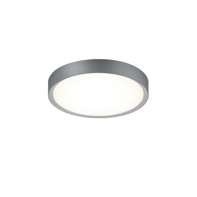 Ezüst műanyag fürdőszoba mennyezeti lámpa, Evelina, 18 W, 3000 K LED, IP44