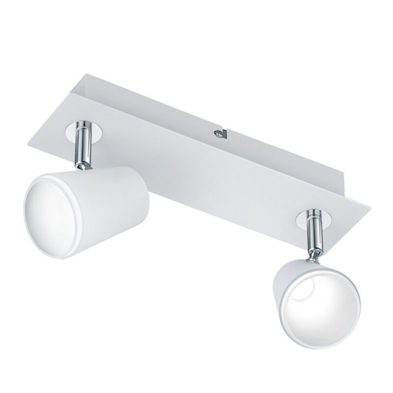 Fehér üveg fali lámpa, Laysha, 6 W, 3000 K LED, kapcsolóval