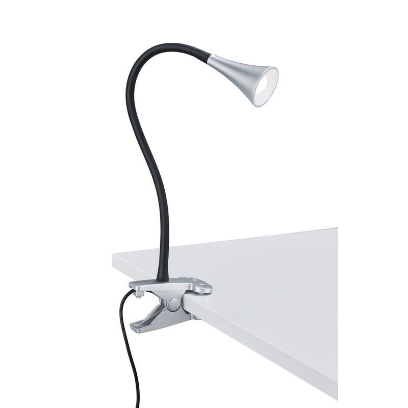 Szürke műanyag csiptetős spot lámpa, Yelaisa, 3 W, 3000 K LED, kapcsolóval Szürke műanyag csiptetős spot lámpa, Yelaisa, 3 W, 3000 K LED, kapcsolóval