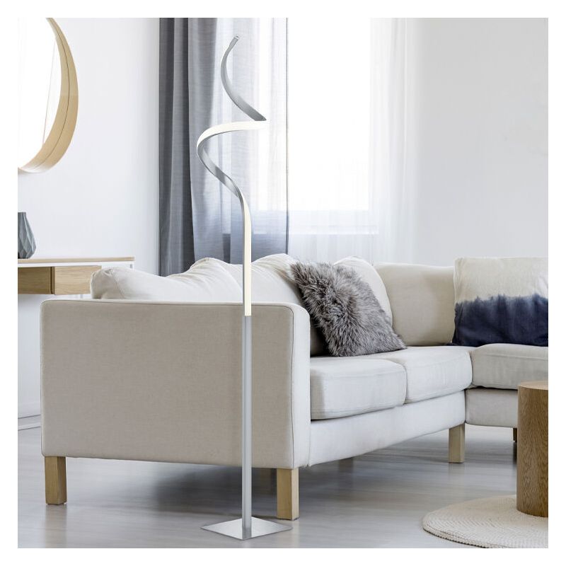 Nikkel műanyag állólámpa, Aby, 11 W, 3000 K LED, kosketushimmentimellä