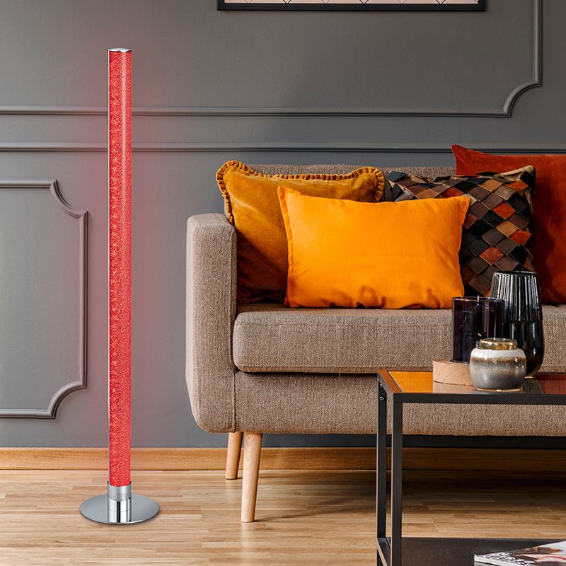 Króm műanyag állólámpa, Vacio, 10 W, 3000 K LED, távirányítóval