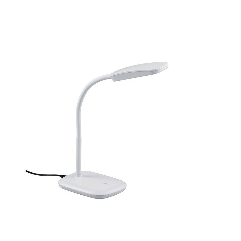 Fehér műanyag íróasztal lámpa, Charlot, 3,5 W, 3000 K LED, kapcsolóval