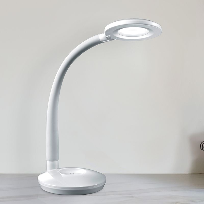 Fehér műanyag íróasztal lámpa, Jesse, 3 W, 3000 K LED, kosketushimmentimellä
