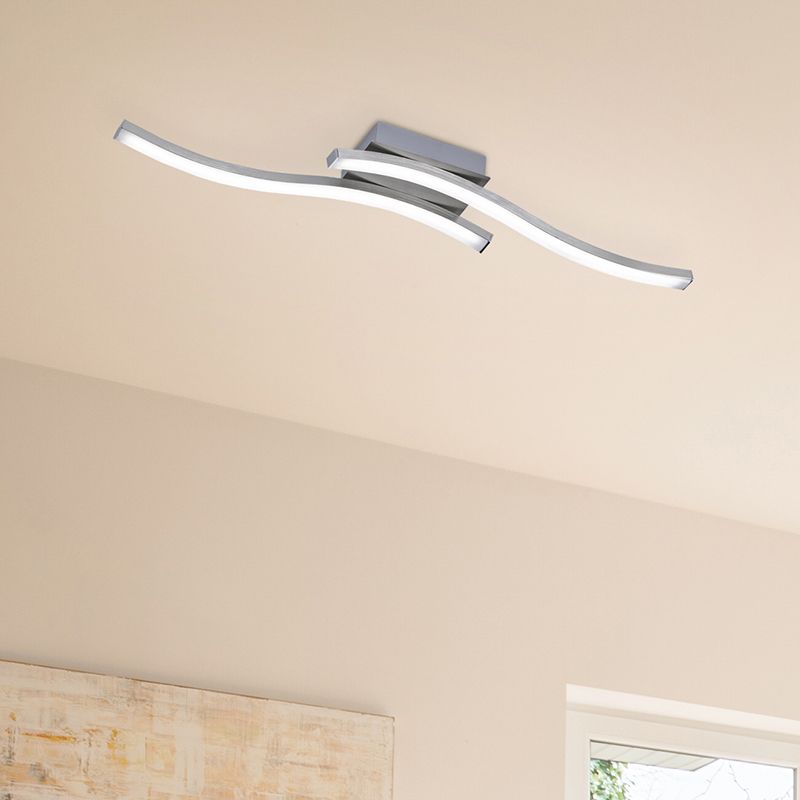 Nikkel műanyag plafon lámpa, Go, 5 W, 3000 K LED