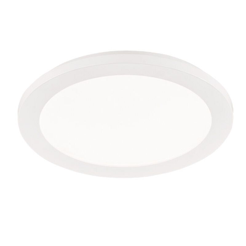 Fehér műanyag plafon lámpa, Gistrup, 15 W, 3000 K LED, IP44, 3 fokozatban szabályozható