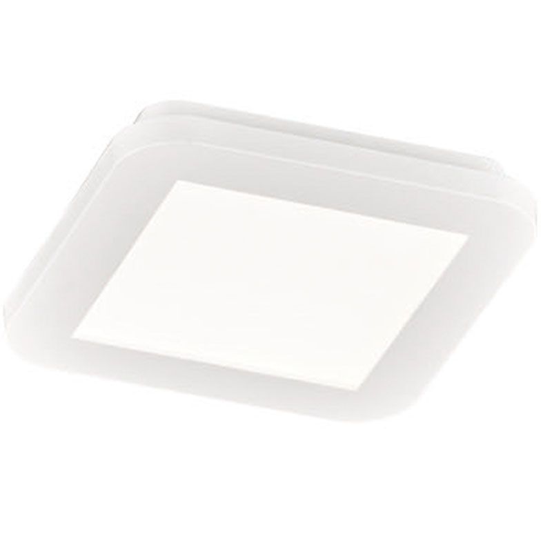 Fehér műanyag plafon lámpa, Gistrup, 10 W, 3000 K LED, IP44