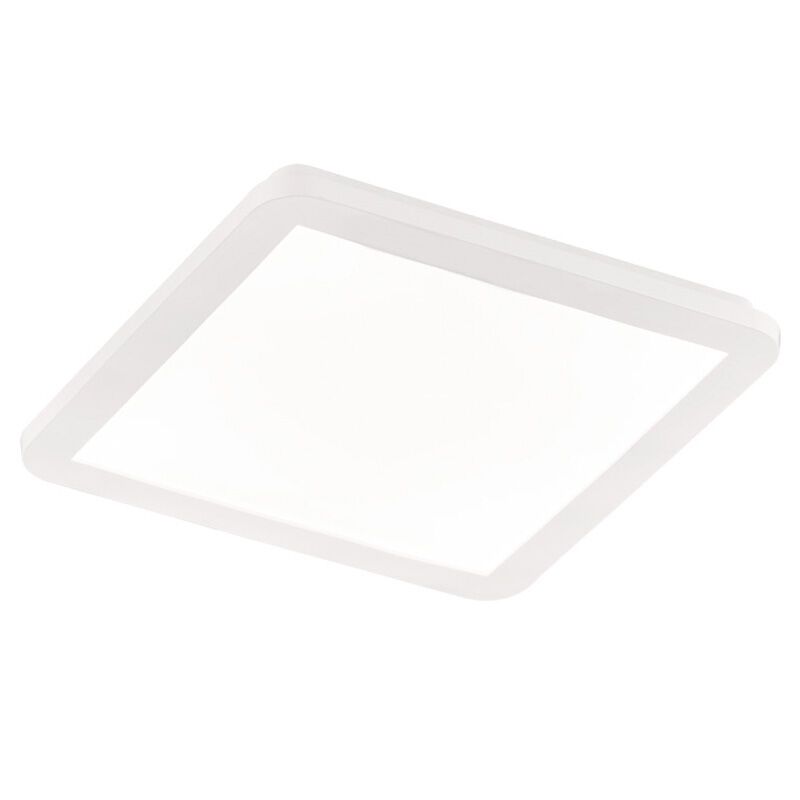 Fehér műanyag plafon lámpa, Gistrup, 18 W, 3000 K LED, IP44, 3 fokozatban szabályozható