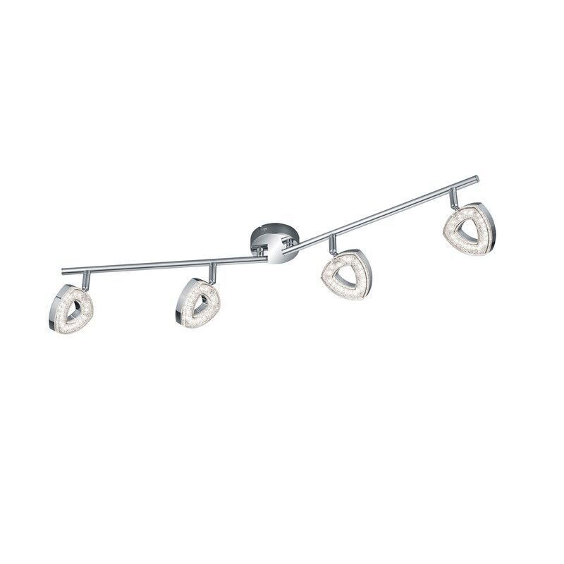 Króm műanyag fali lámpa, Vayannah, 4,5 W, 3000 K LED