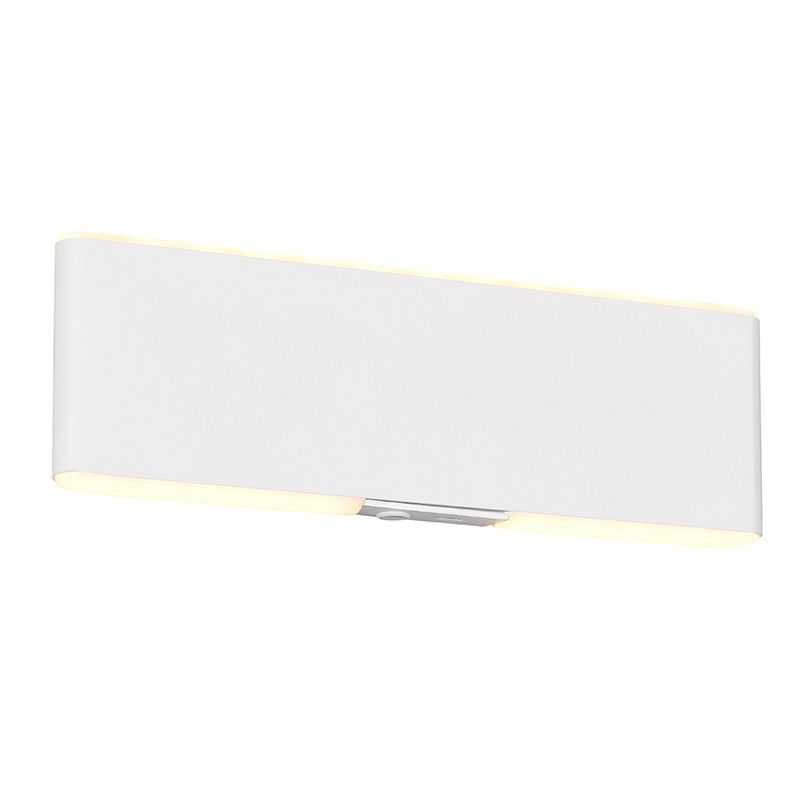 Fehér fém fel le fali lámpa, Zwier, 2 W, melegtől hidegig állítható fehér LED, kapcsolóval