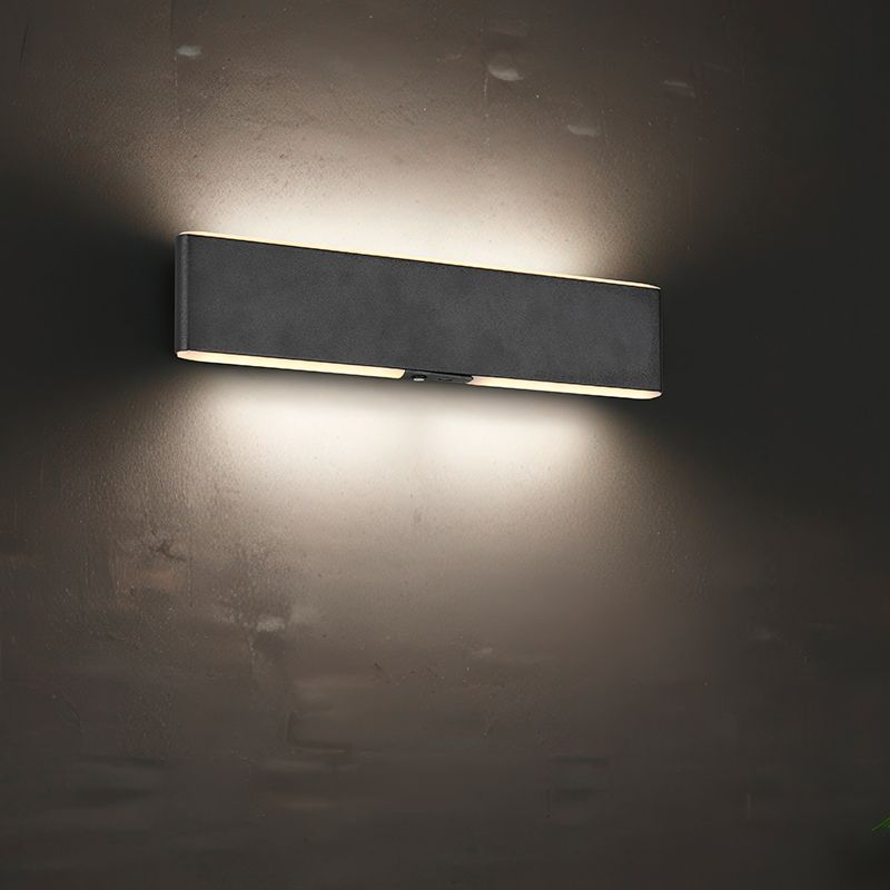 Fekete fém fel le fali lámpa, Zwier, 3 W, melegtől hidegig állítható fehér LED, kapcsolóval