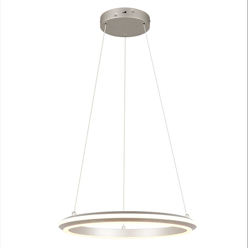 Nikkel fém függőlámpa, Jiry, 34 W, white switch LED, 3 fokozatban szabályozható