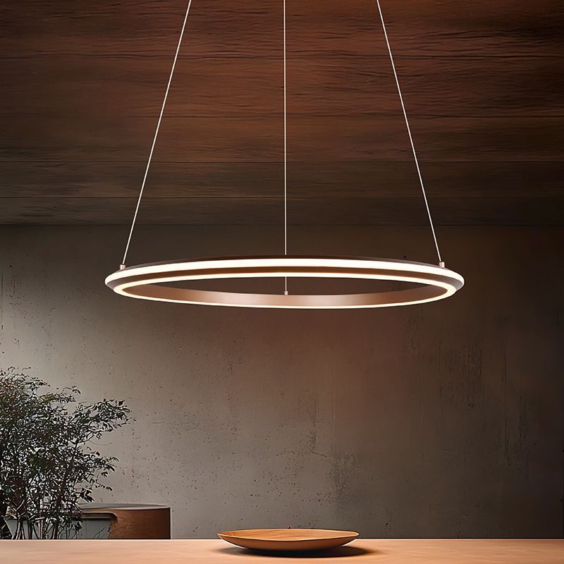 Barna fém függőlámpa, Jiry, 48 W, white switch LED, 3 fokozatban szabályozható