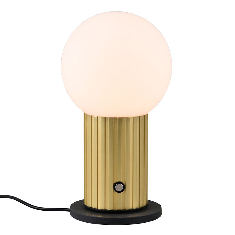 Sárgaréz fém újratölthető asztali lámpa, Tugce, 2 W, white switch LED, kapcsolóval